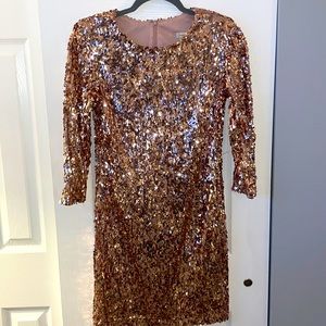 Rose Gold Sequin Dress